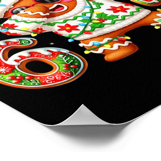 Funny Gingerbread Six Seven 67 Ice Cream Drip Chri Poster (Ecke)