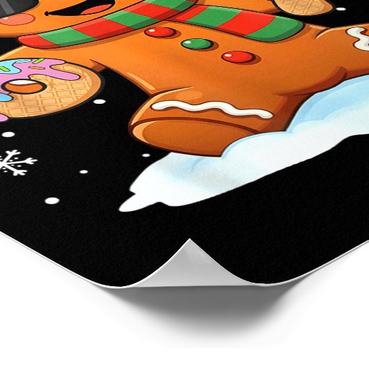 Funny Gingerbread Six Seven 67 Ice Cream Drip Chri Poster (Ecke)