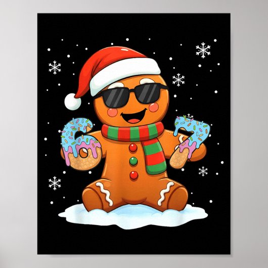 Funny Gingerbread Six Seven 67 Ice Cream Drip Chri Poster (Vorne)