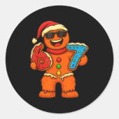 Funny Gingerbread Six Seven 67 Ice Cream Drip Chri Runder Aufkleber (Vorderseite)