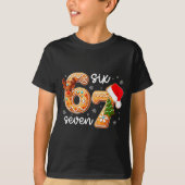 Funny Gingerbread Six Seven 67 Ice Cream Drip Chri T-Shirt (Vorderseite)
