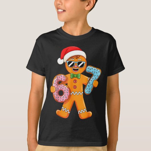 Funny Gingerbread Six Seven 67 Ice Cream Drip Chri T-Shirt (Vorderseite)