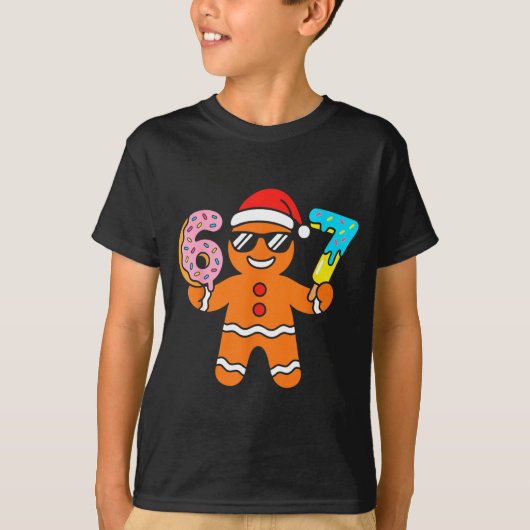 Funny Gingerbread Six Seven 67 Ice Cream Drip Chri T-Shirt (Vorderseite)