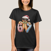 Funny Gingerbread Six Seven 67 Ice Cream Drip Chri T-Shirt (Vorderseite)