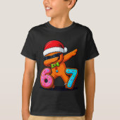 Funny Gingerbread Six Seven 67 Ice Cream Drip Chri T-Shirt (Vorderseite)
