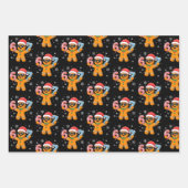 Funny Gingerbread Six Seven 67 Ice Cream Drip Xmas Geschenkpapier Set (Vorderseite)