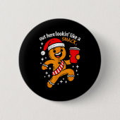 Funny Gingerbread Snack Christmas Xmas Teens Girls Button (Vorderseite)