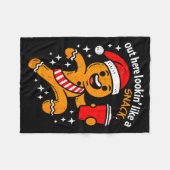 Funny Gingerbread Snack Christmas Xmas Teens Girls Fleecedecke (Vorderseite (Horizontal))