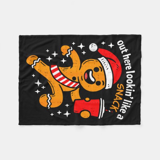 Funny Gingerbread Snack Christmas Xmas Teens Girls Fleecedecke (Vorderseite (Horizontal))