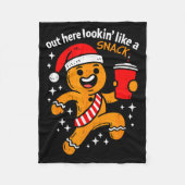 Funny Gingerbread Snack Christmas Xmas Teens Girls Fleecedecke (Vorderseite)