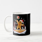 Funny Gingerbread Volleyball Player Christmas Kaffeetasse (Links)