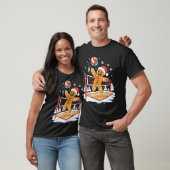 Funny Gingerbread Volleyball Player Christmas  T-Shirt (Unisex)