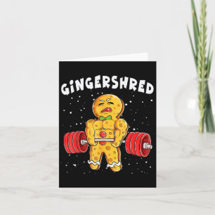 Funny Gingerbread Xmas Deadlift T-Shirt Erwachsene Karte