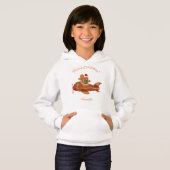 Funny Gingerbrei Flugzeug Xmas Cartoon Hoodie (Vorne ganz)