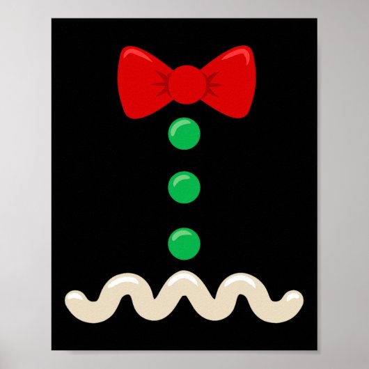 Funny Gingerbrei Man Kostüme Weihnachten Weihnacht Poster (Vorne)