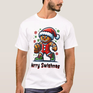 Funny Gingerbrett Sketll Weihnachten Männer Jungen T-Shirt