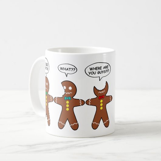 Funny Gingerbrot Alles ist ein schöner Urlaub Kaffeetasse (Vorderseite Links)