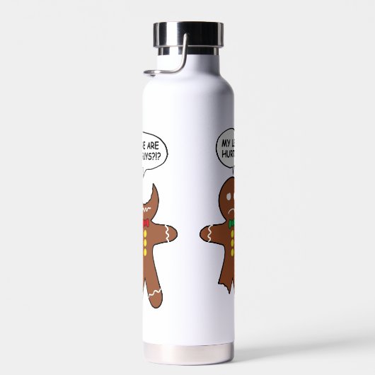 Funny Gingerbrot Alles ist ein schöner Urlaub Trinkflasche (Rechts)