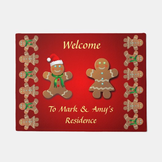 Funny Gingerbrot Cookies Fußmatte (Vorderseite)