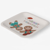 Funny Gingerbrot Cookies Weihnachtsfeier Pappteller (Gewinkelt)
