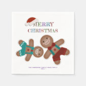 Funny Gingerbrot Cookies Weihnachtsfeier Serviette (Vorderseite)