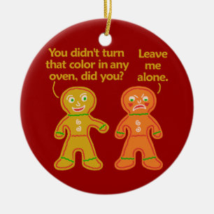 Funny Gingerbrot Fake Tan Weihnachten Keramik Ornament