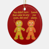 Funny Gingerbrot Fake Tan Weihnachten Keramik Ornament (Links)