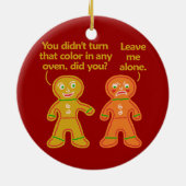 Funny Gingerbrot Fake Tan Weihnachten Keramik Ornament (Hinten)