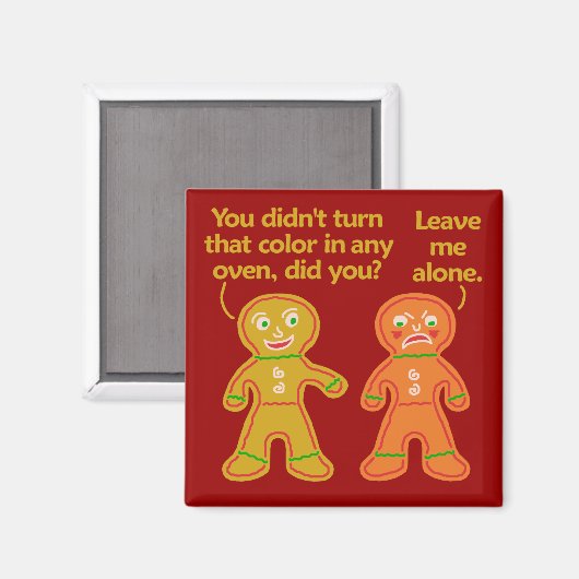 Funny Gingerbrot Fake Tan Weihnachten Magnet (Vorderseite/Rückseite)