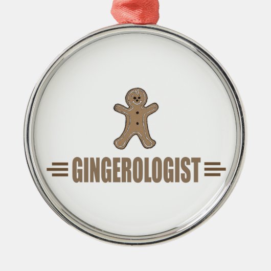 Funny Gingerbrot House Ornament Aus Metall (Vorne)