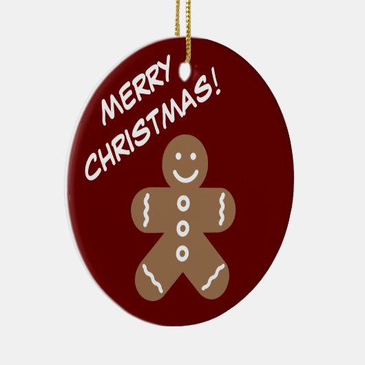 Funny gingerbrot Mann Cartoon Brauch Weihnachten Keramik Ornament (Rechts)