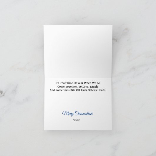 Funny Gingerbrot Männer/Frauen Chrismukah Card Karte (Innenseite)