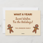 Funny Gingerbrot Men Holiday Card Feiertagskarte (Rückseite)