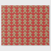 Funny Gingerbrot Men Wrapping Paper Geschenkpapier (Flach)