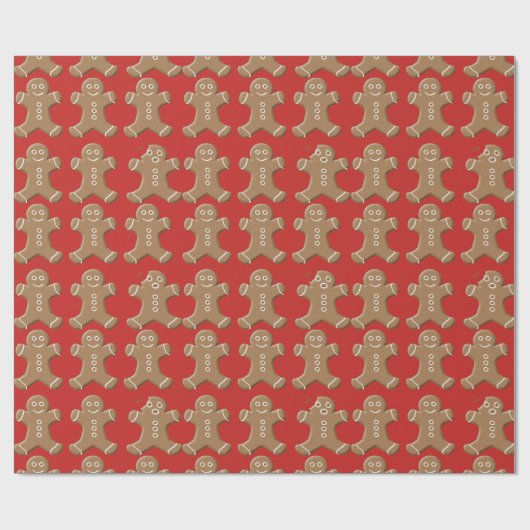Funny Gingerbrot Men Wrapping Paper Geschenkpapier (Flach)