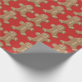 Funny Gingerbrot Men Wrapping Paper Geschenkpapier (Ecke)