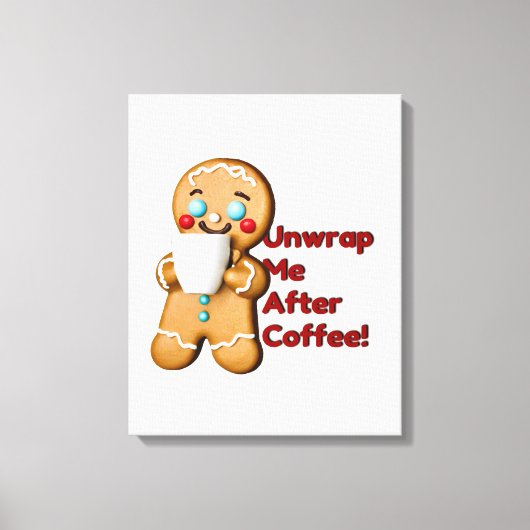 Funny Gingerbrot Weihnachten Leinwand Kaffee Wall  (Vorderseite)