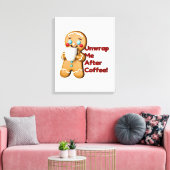 Funny Gingerbrot Weihnachten Leinwand Kaffee Wall (Insitu (Wohnzimmer))