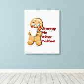 Funny Gingerbrot Weihnachten Leinwand Kaffee Wall  (Insitu (Holzboden))