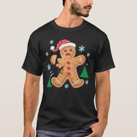 Funny Gingerbrot Weihnachtsbaum T - Shirt - Unisex (Vorderseite)