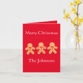 Funny Gingerbrot Weihnachtsfeiertag Karte (Gelbe Blume)