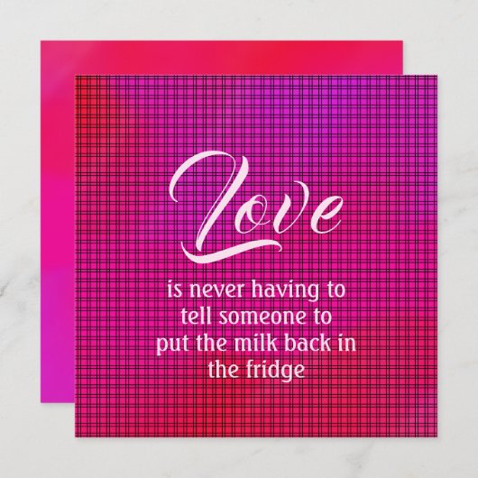 Funny Gingham Valentine (Vorne/Hinten)