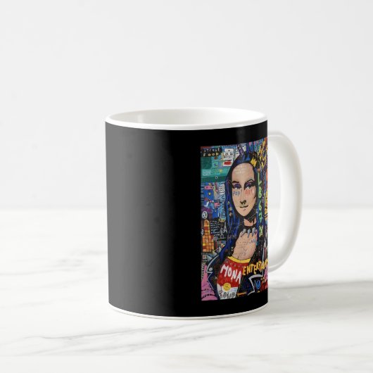 Funny Gips Mona Unterhaltung Geschenk für Fans Kaffeetasse (VorderseiteRechts)