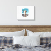 Funny Giraffe Africa Savannah Selfie mit Alien UF Leinwanddruck (Insitu (Schlafzimmer))