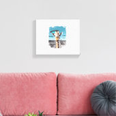 Funny Giraffe Africa Savannah Selfie mit Alien UF Leinwanddruck (Insitu (Wohnzimmer))
