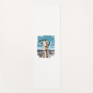 Funny Giraffe Africa Savannah Selfie mit Alien UF Yogamatte