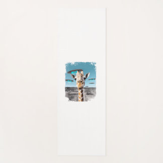 Funny Giraffe Africa Savannah Selfie mit Alien UF Yogamatte