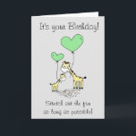 Funny Giraffe Animal Birthday Karte<br><div class="desc">Dieses Design wurde mithilfe von digitaler Kunst erstellt und kann in dem Bereich personalisiert sein, der zur Verfügung gestellt wird, oder indem Sie den Klick wählen, um weitere Optionen anzupassen und den Namen, die Initialen oder die Wörter zu ändern. Sie können auch die Textfarbe und den Textstil ändern oder den...</div>