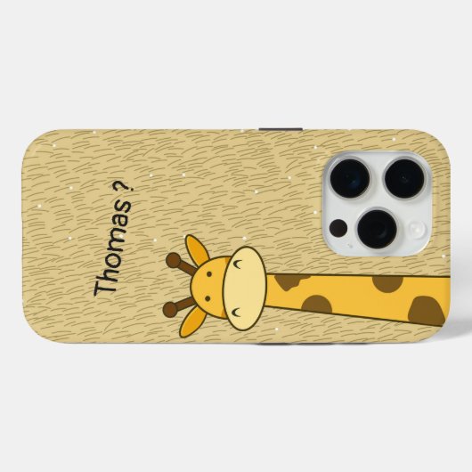 Funny giraffe asking for you from above Case-Mate iPhone hülle (Rückseite (Horizontal))