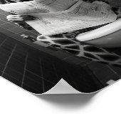 Funny Giraffe auf der Toilette Poster (Ecke)